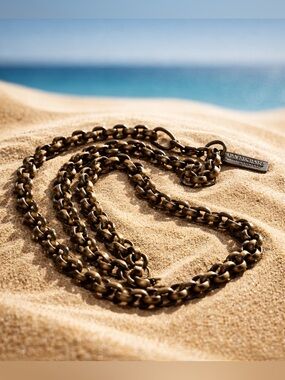 Jan Michaels San Francisco Vintage 30” Bronze Chain Necklace